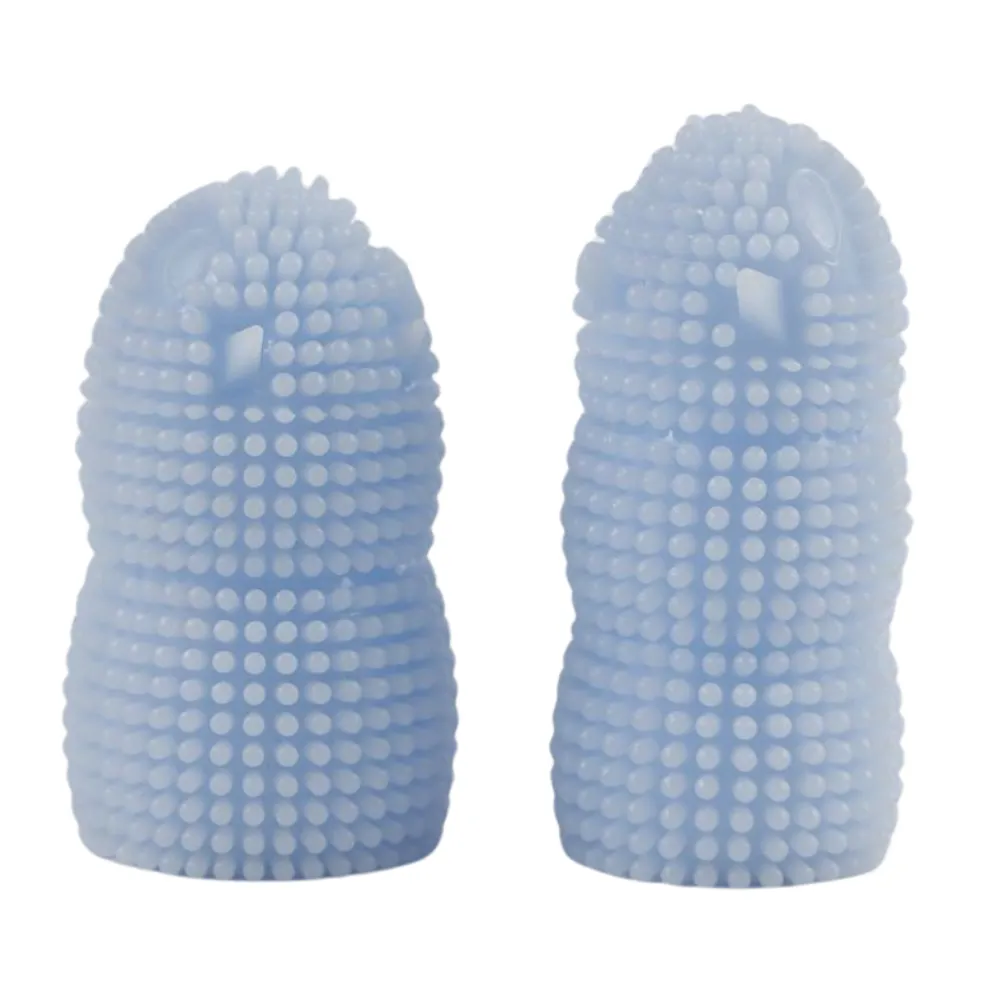 Silicone Two Finger Toothbrush for Dogs and Cats Care Tool