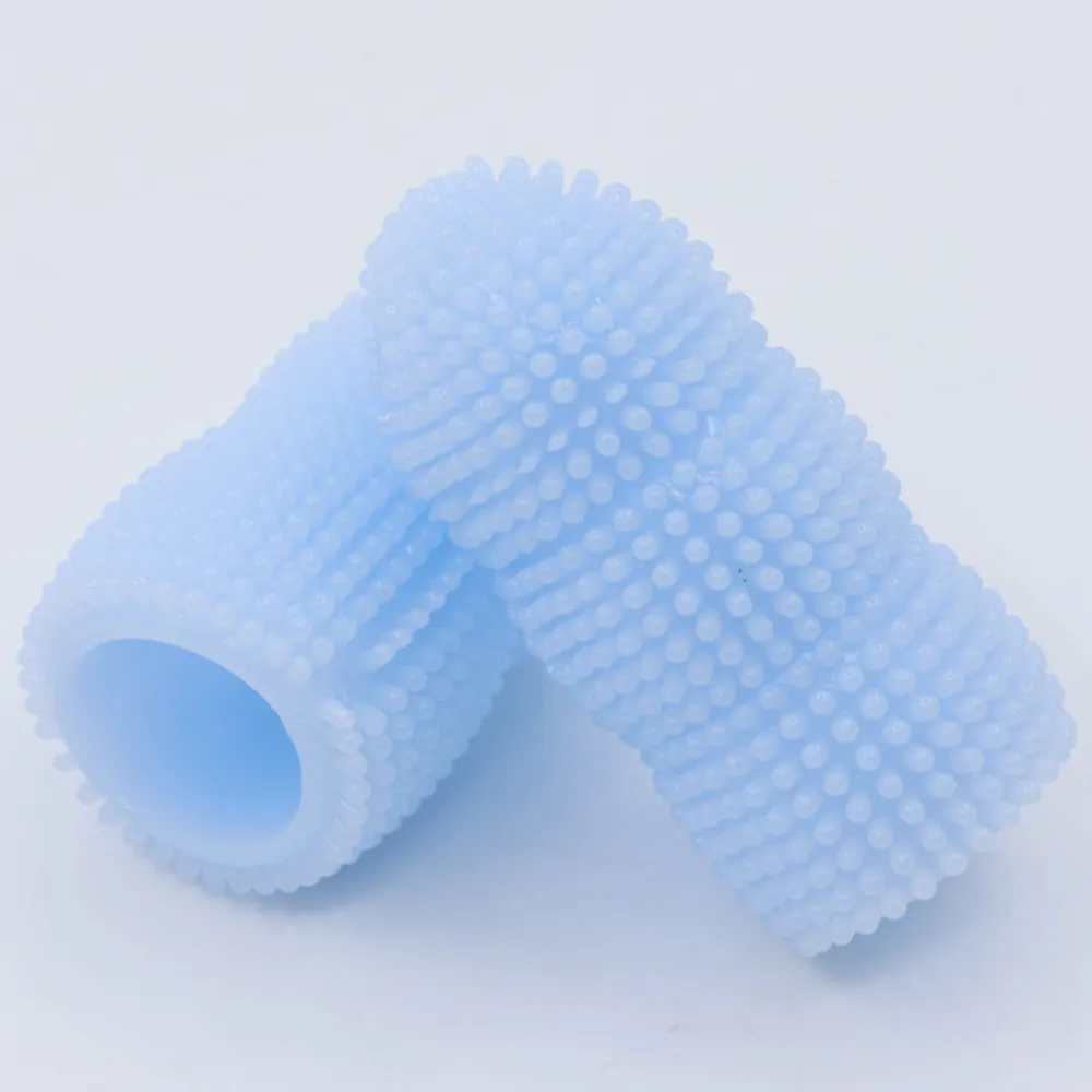 Silicone Two Finger Toothbrush for Dogs and Cats Care Tool