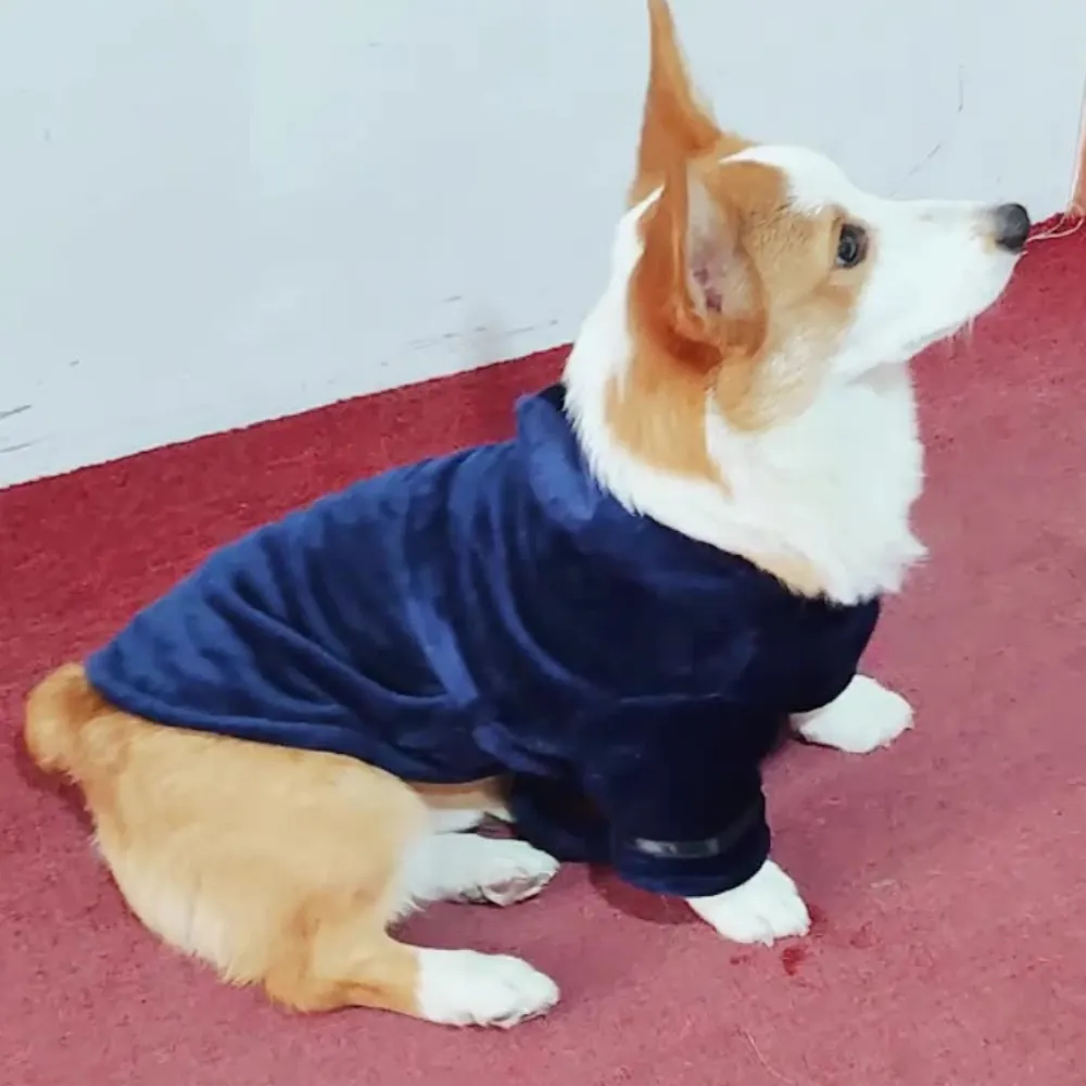 Adjustable Comfortable Flannel Fabric Pet Hooded Pajamas9