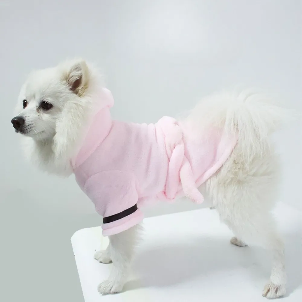 Adjustable Comfortable Flannel Fabric Pet Hooded Pajamas10