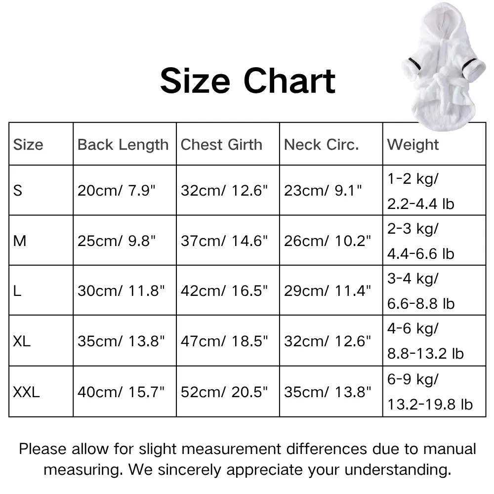 Adjustable Comfortable Flannel Fabric Pet Hooded Pajamas