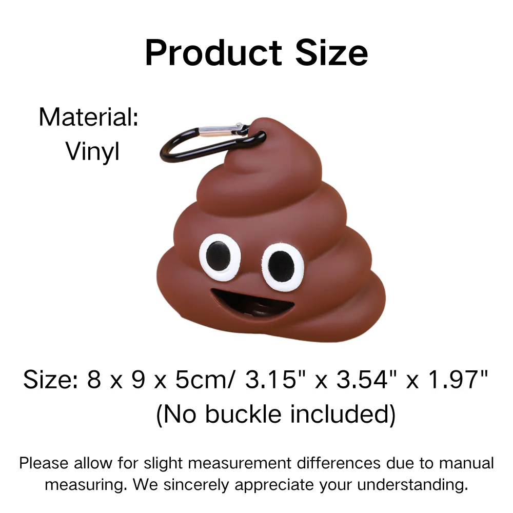 Portable Vinyl Poop Bag Dispenser with Waste Bags