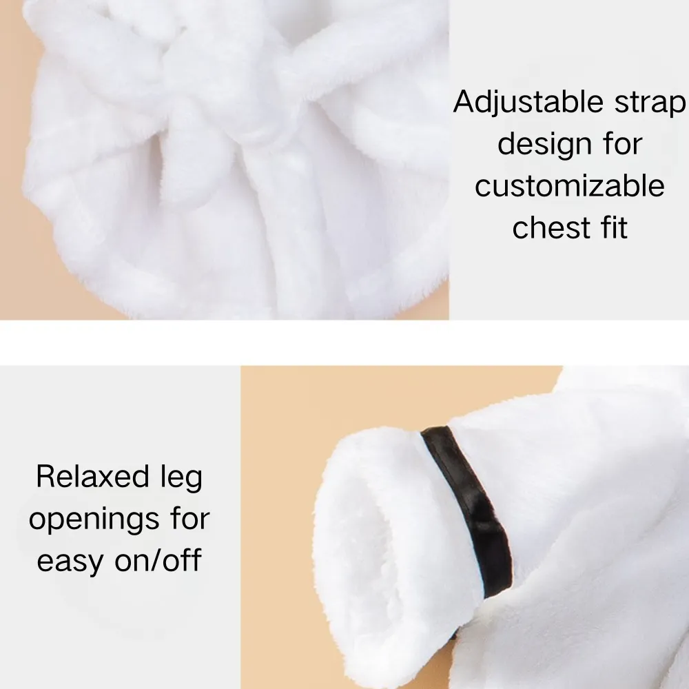 Adjustable Comfortable Flannel Fabric Pet Hooded Pajamas5