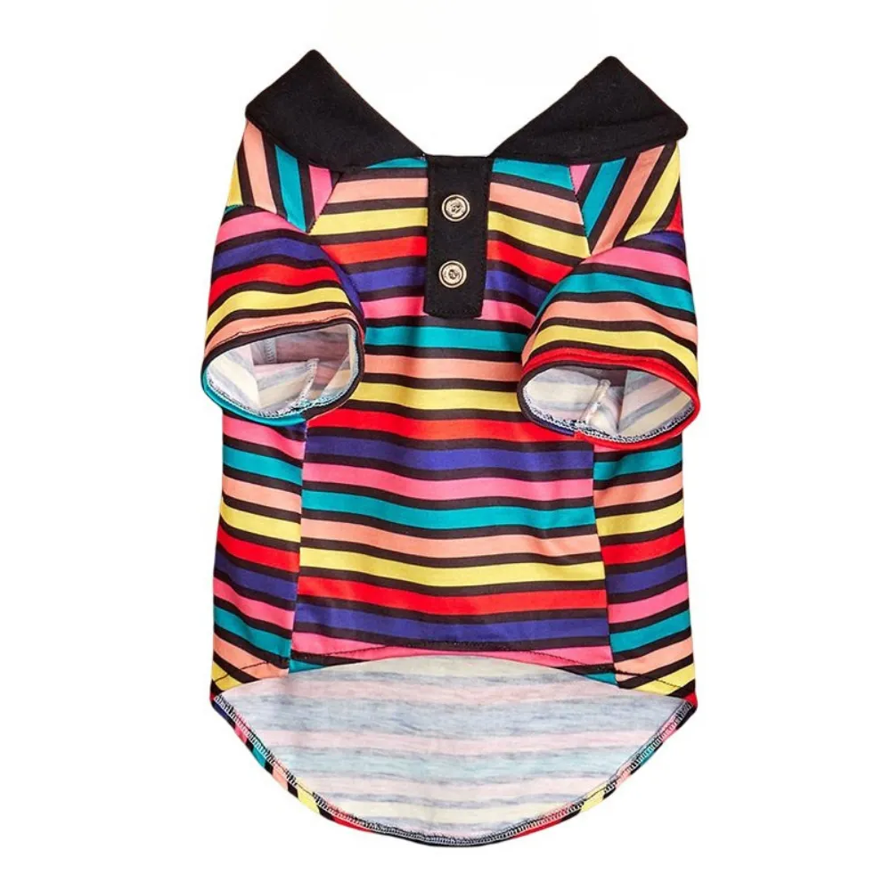 Stylish Cute Polyester Pet Striped Polo Shirt Stylish Cute Polyester Pet Striped Polo Shirt