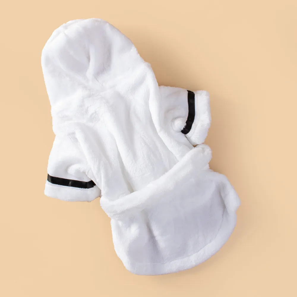 Adjustable Comfortable Flannel Fabric Pet Hooded Pajamas