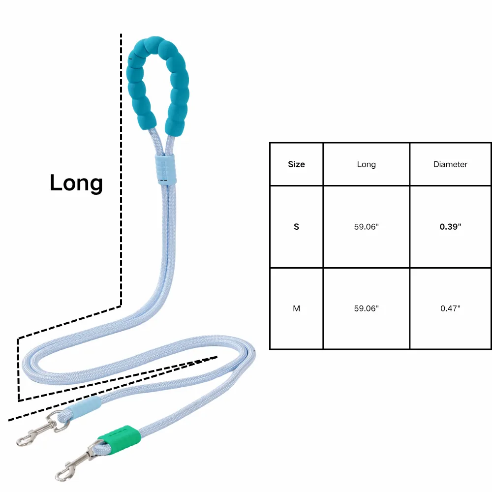 Durable Strong and Comfortable Nylon Dual Dog Leash for Two Dogs Durable Strong and Comfortable Nylon Dual Dog Leash for Two Dogs