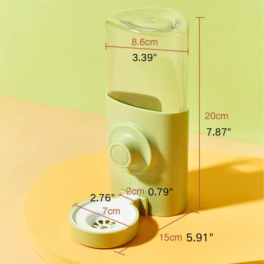 No-Drip Round Head Design Hanging Water Bottle for Small Animal