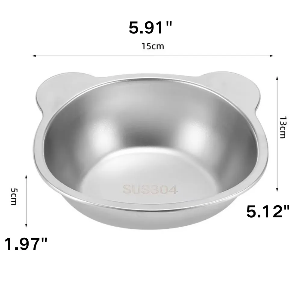 Stainless Steel Bowls with a Sturdy Anti-Slip Durable Pet Bowl