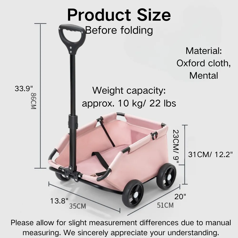 Foldable Portable 4 Wheels Pet Stroller