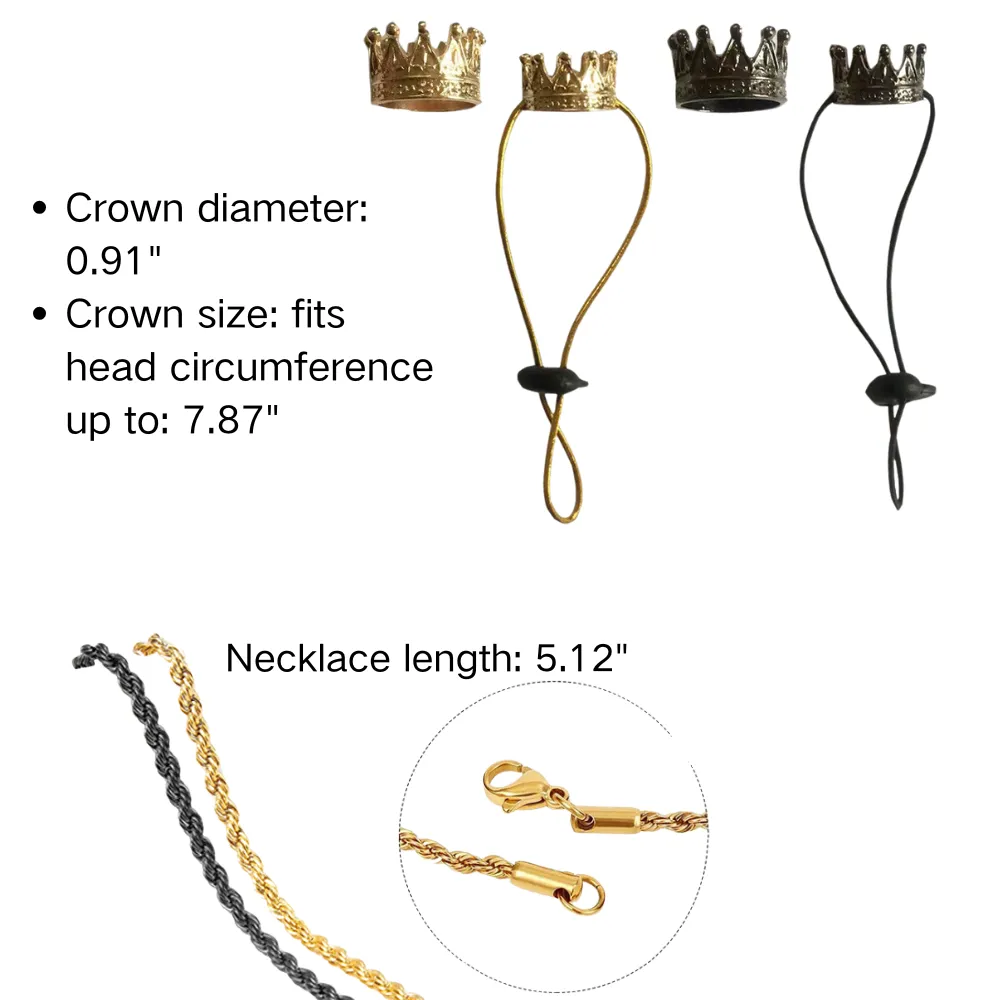 Crown and Neckless Costume Pet Outfit for Lizard Crown and Neckless Costume Pet Outfit for Lizard