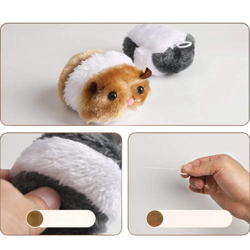 Interactive Squeaky Catnip Mouse Shape Plush Cat Toy