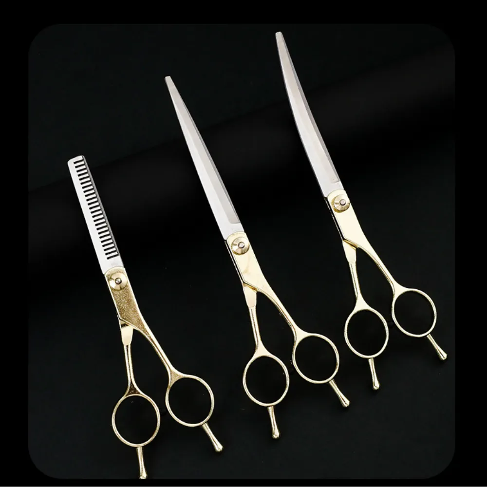 7.7 Inch and 6.5 Inch Stainless Steel Pet Grooming Scissors