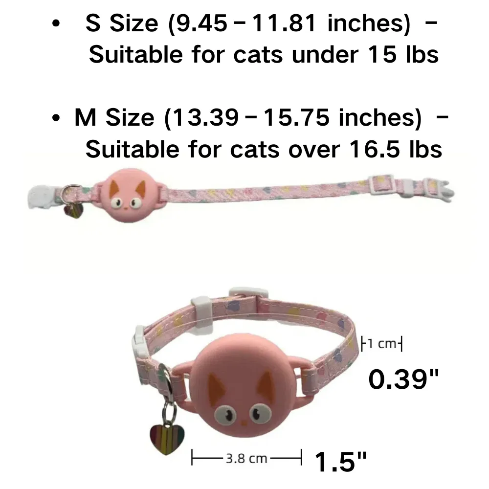 Silicone AirTag Holder Adjustable Cat Pet Collar