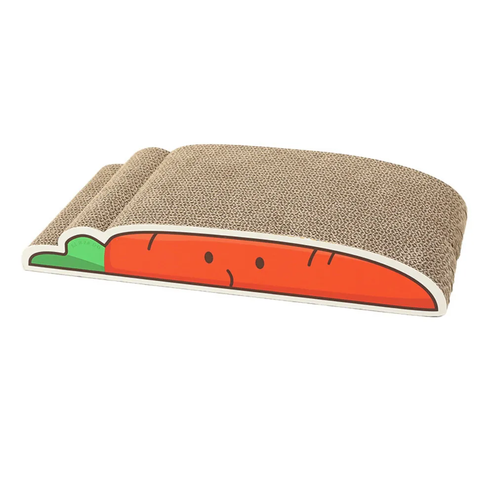 Cute Cartoon Design Durable Corrugated Cardboard Cat Scratcher