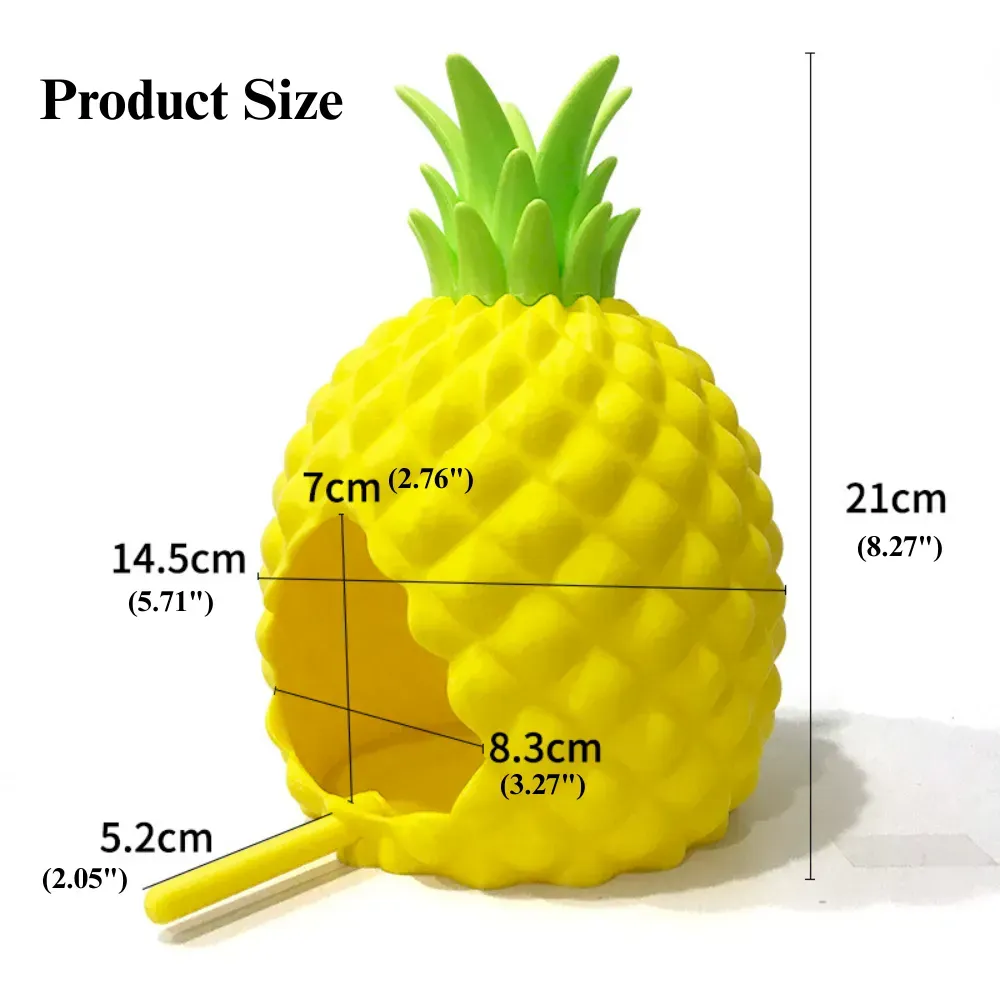 Cartoon Pineapple Bird Nest Parrot Hideout Durable PLA Shelter All Season