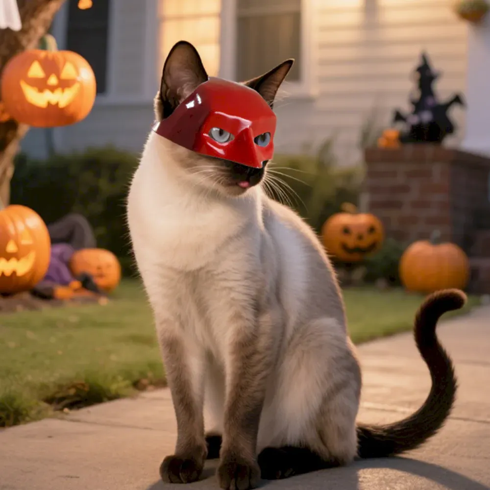 Halloween Cat Mask Creative Cartoon Cat Costume Party Funny Face Mask