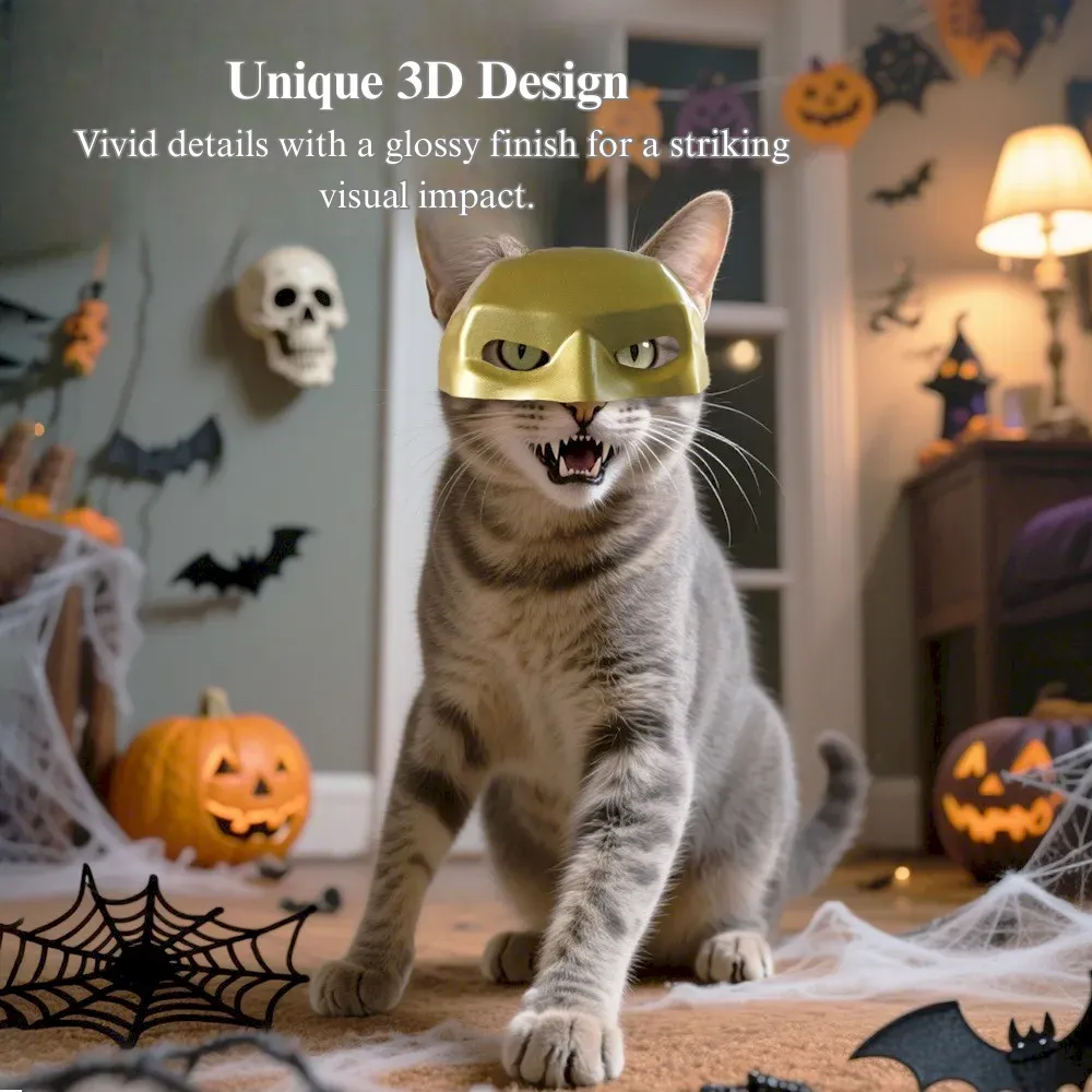 Halloween Cat Mask Creative Cartoon Cat Costume Party Funny Face Mask