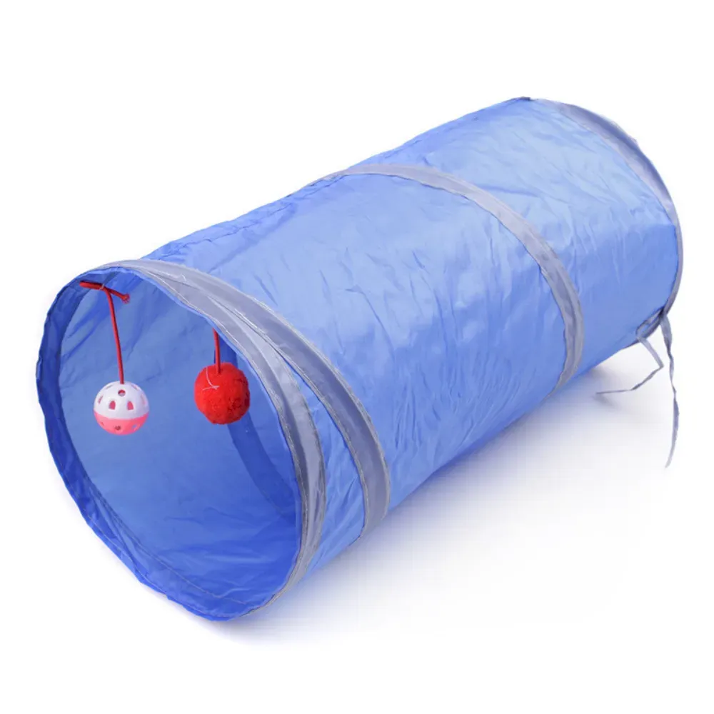 Cat Tunnel Two Way Foldable Interactive Toy Tube for Indoor Play