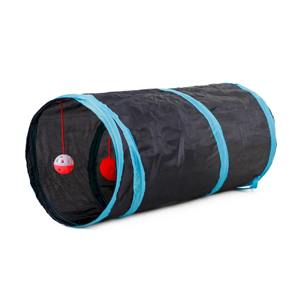 Cat Tunnel Two Way Foldable Interactive Toy Tube for Indoor Play