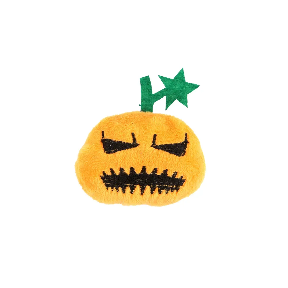 Halloween Pumpkin Cat Toy Durable Bite Resistant with Squeaker