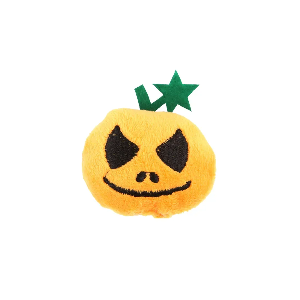 Halloween Pumpkin Cat Toy Durable Bite Resistant with Squeaker