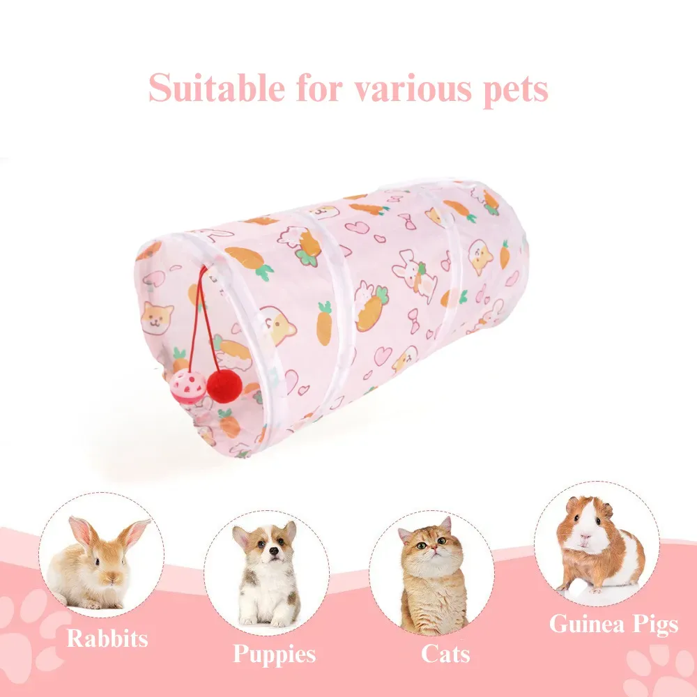 Carrot Tunnel Mini Foldable Small Animal Play Tube