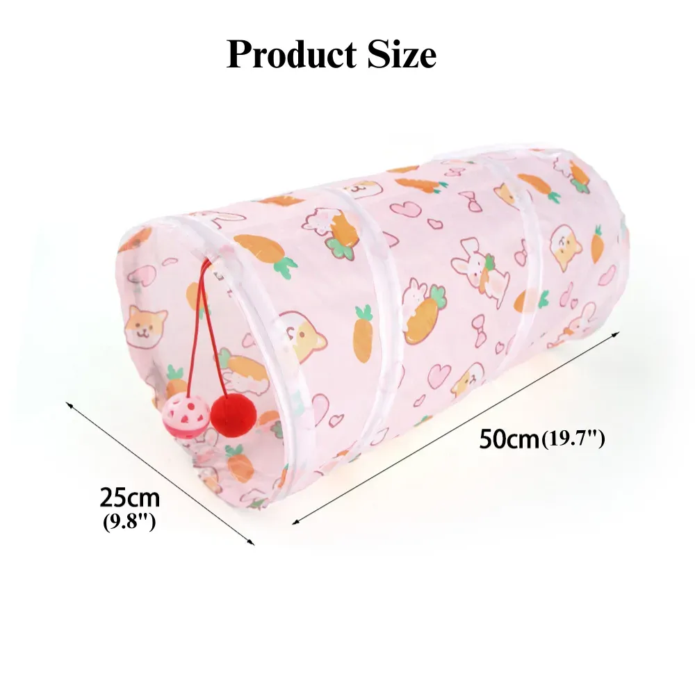 Carrot Tunnel Mini Foldable Small Animal Play Tube