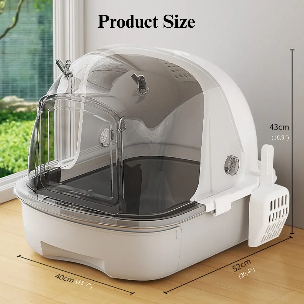 Large Cat Litter Box Drawer Style Odor Proof Covered Cat Toilet