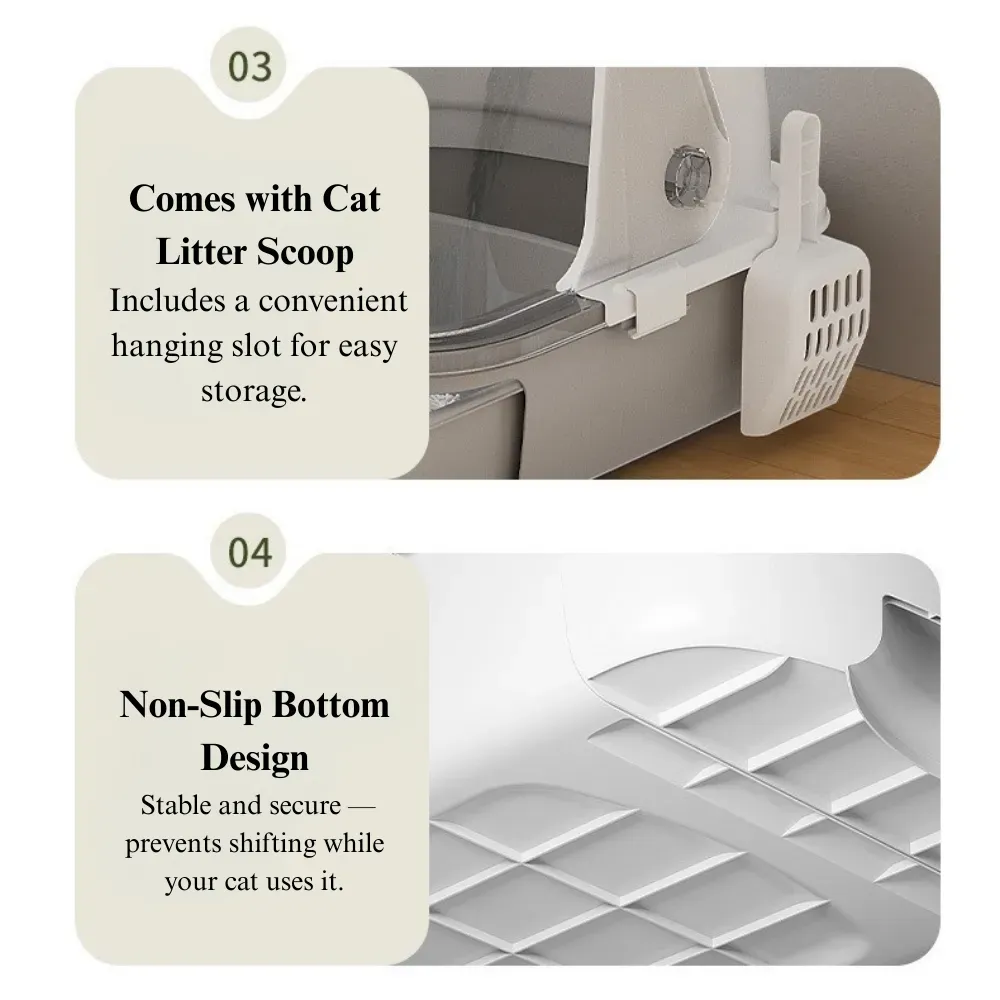 Large Cat Litter Box Drawer Style Odor Proof Covered Cat Toilet