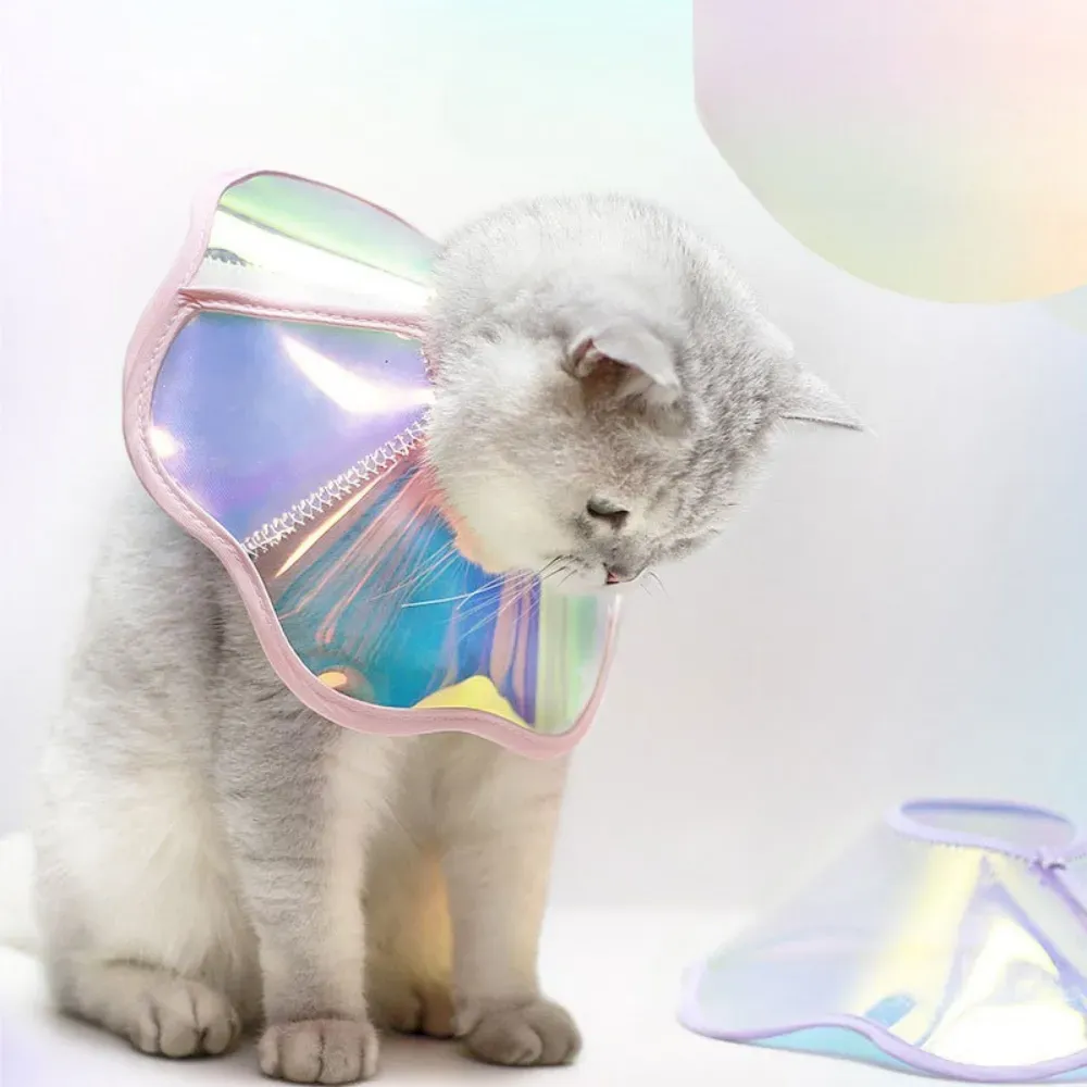 bite lick protection collar Colorful Flower PVC Pet Elizabeth Collar Dog Cat Bite Lick Protection Neck