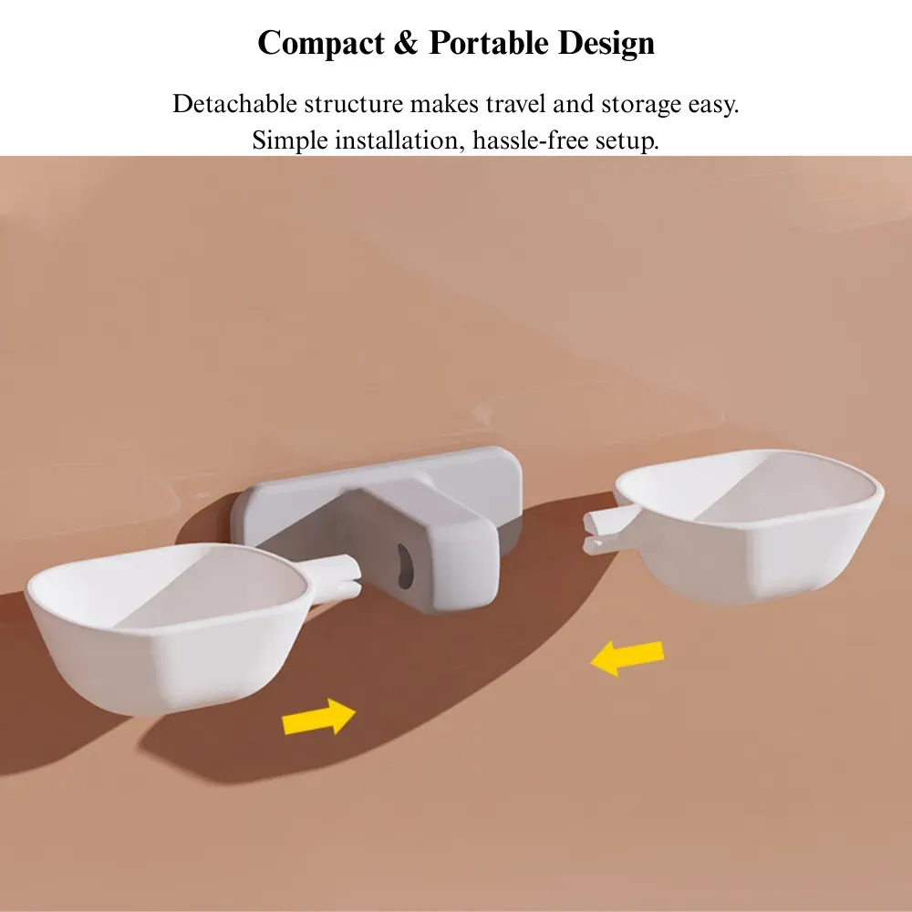 Hanging Cat Bowl Detachable Thickened Dual Pet Feeding Bowl Anti Spill