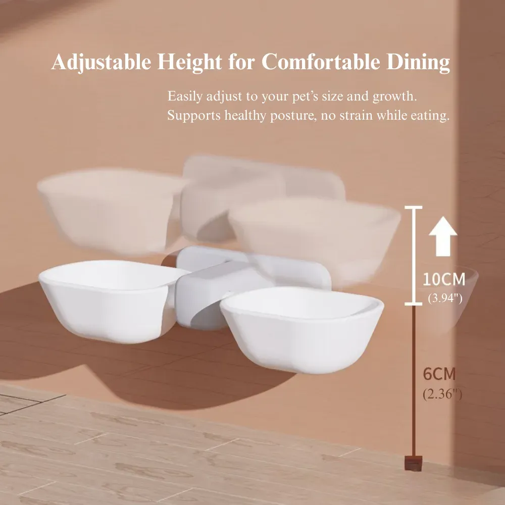 Hanging Cat Bowl Detachable Thickened Dual Pet Feeding Bowl Anti Spill