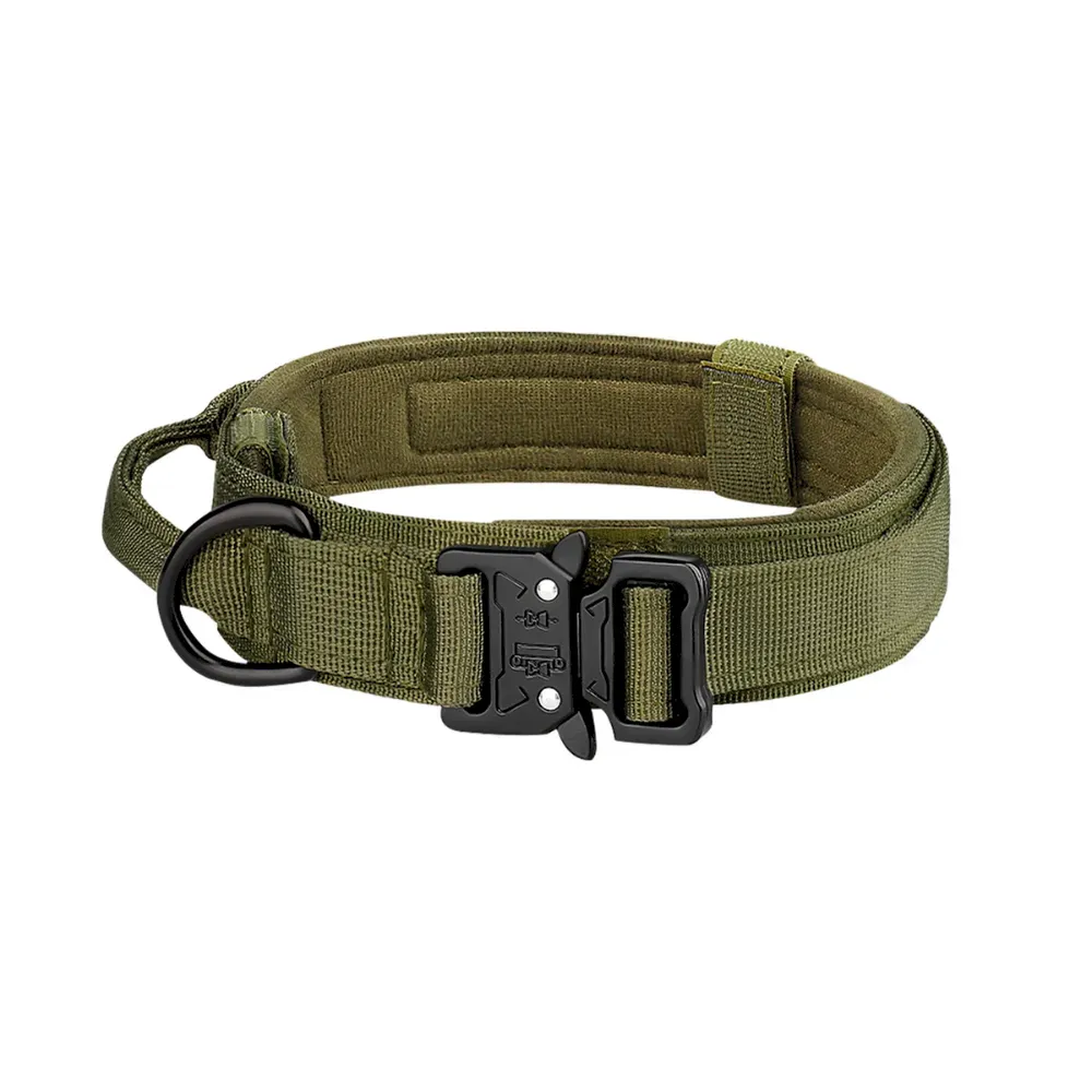 Anti Pull Tactical Dog Collar Outdoor Large Medium Dog Neck Safety