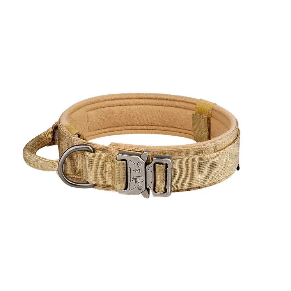 Anti Pull Tactical Dog Collar Outdoor Large Medium Dog Neck Safety