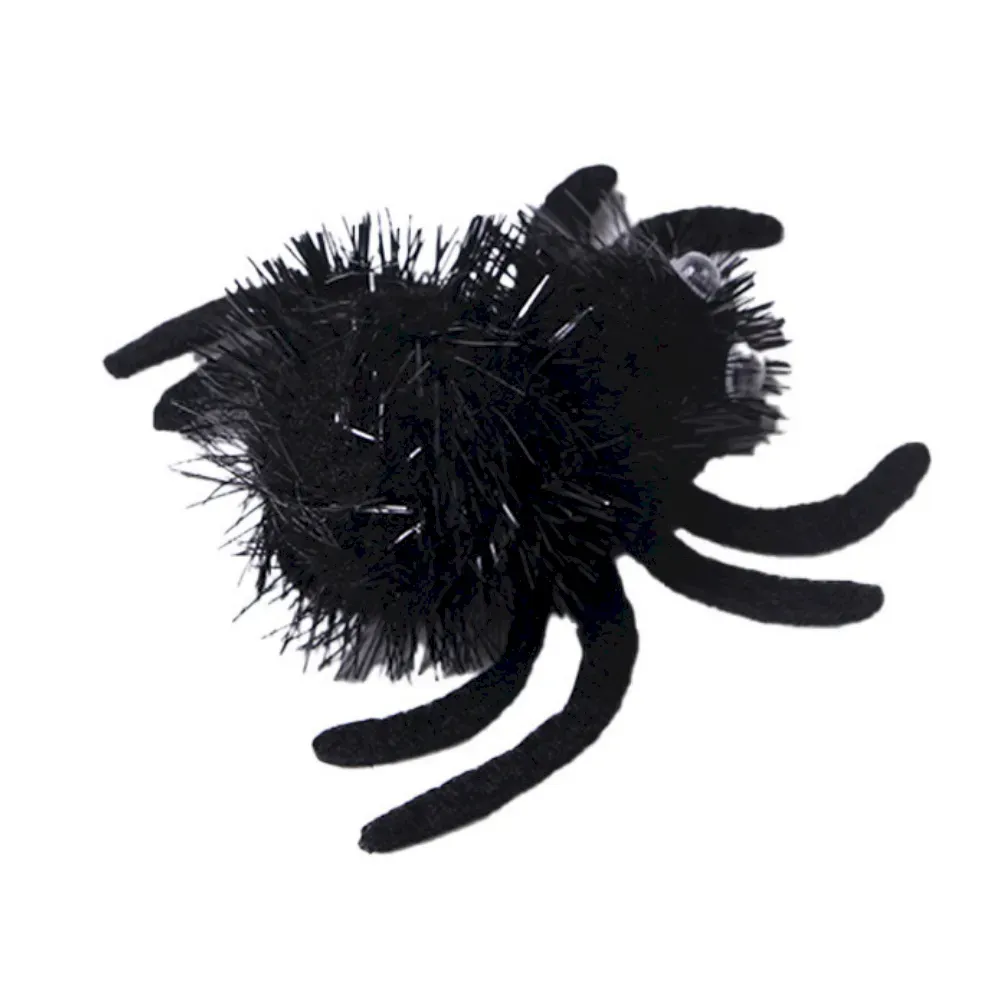 Halloween cat toy spider Halloween Cat Toy Plush Spider Interactive Pet Play Accessory