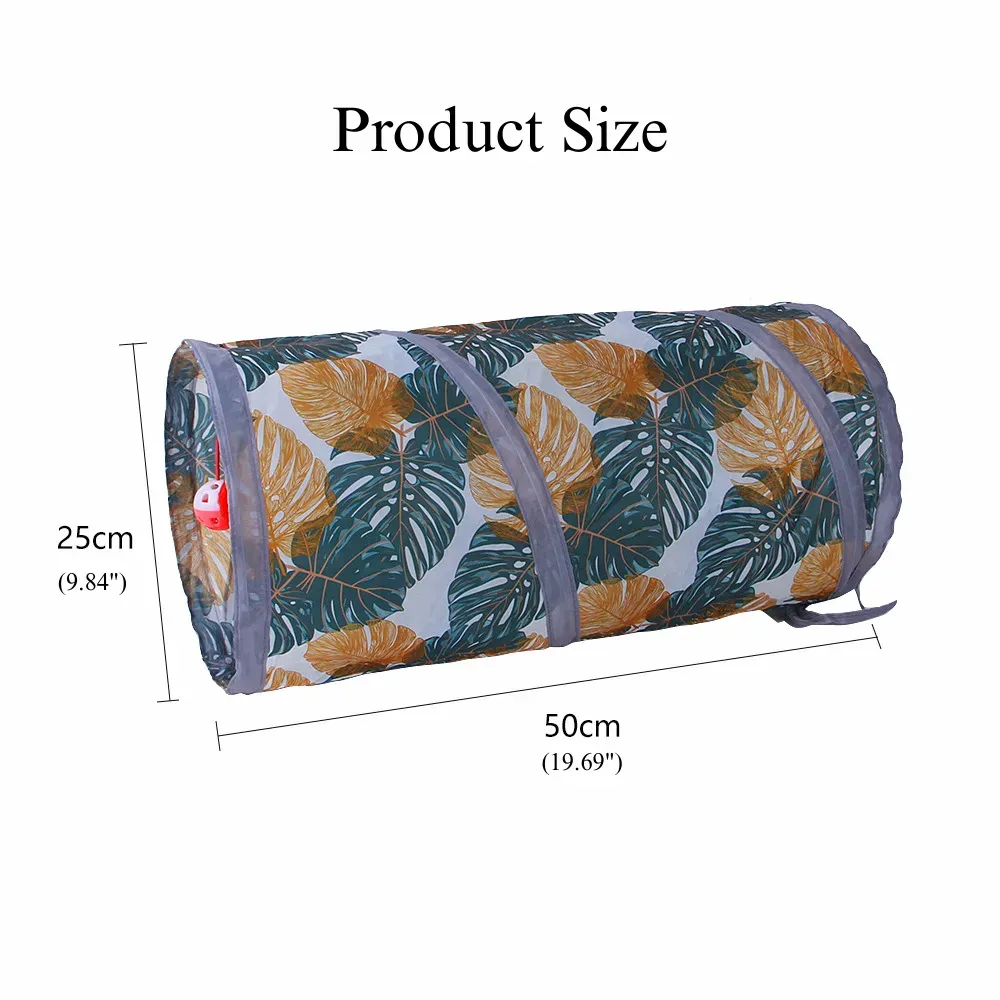 Printed Cat Tunnel Foldable Small Pet Play Tube Toy