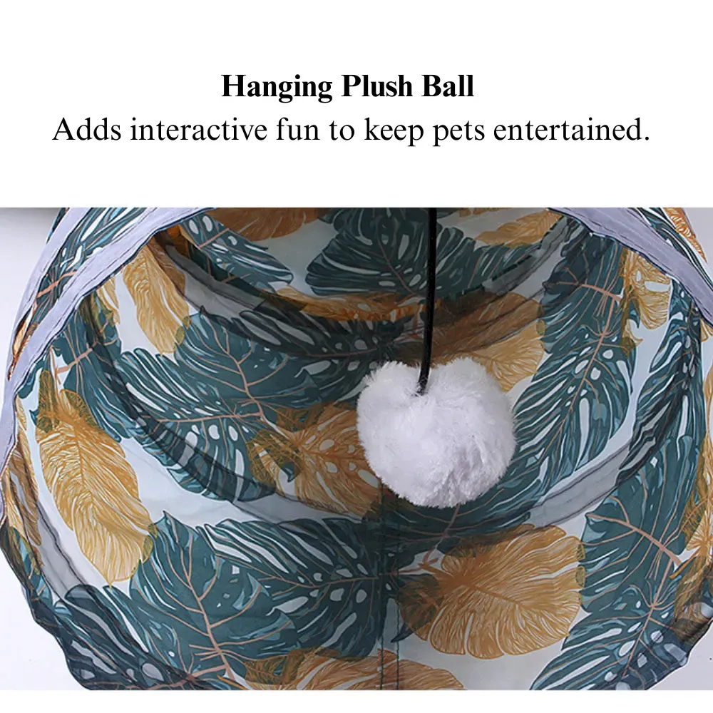 Printed Cat Tunnel Foldable Y Shape Pet Play Tube