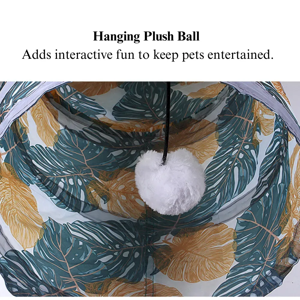 Printed Cat Tunnel Foldable S Shape Pet Play Tube
