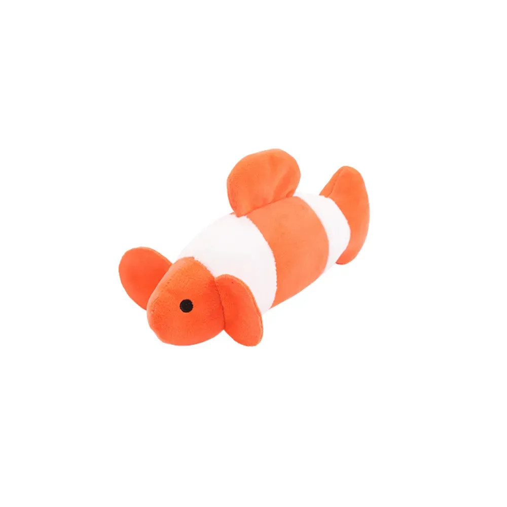 Interactive Plush Ocean Fish Cat Toy Self Play Chew Toy