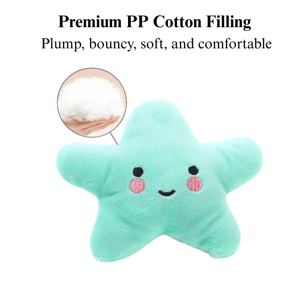 Plush Star Squeaky Chew Toy Durable Dog Cat Entertainment Toy