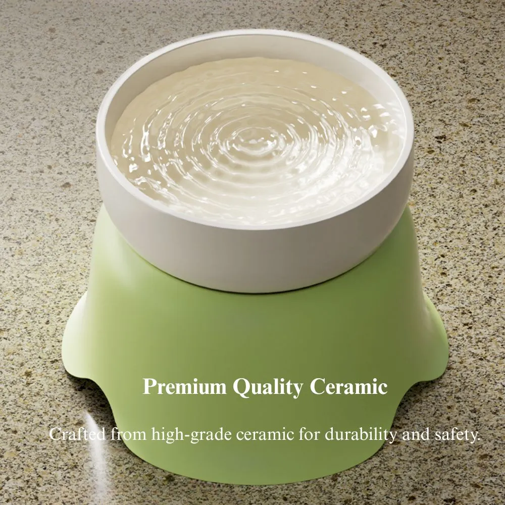 durable ceramic pet bowl Ceramic Elevated Cat Bowl Anti Spill Food and Water Feeder