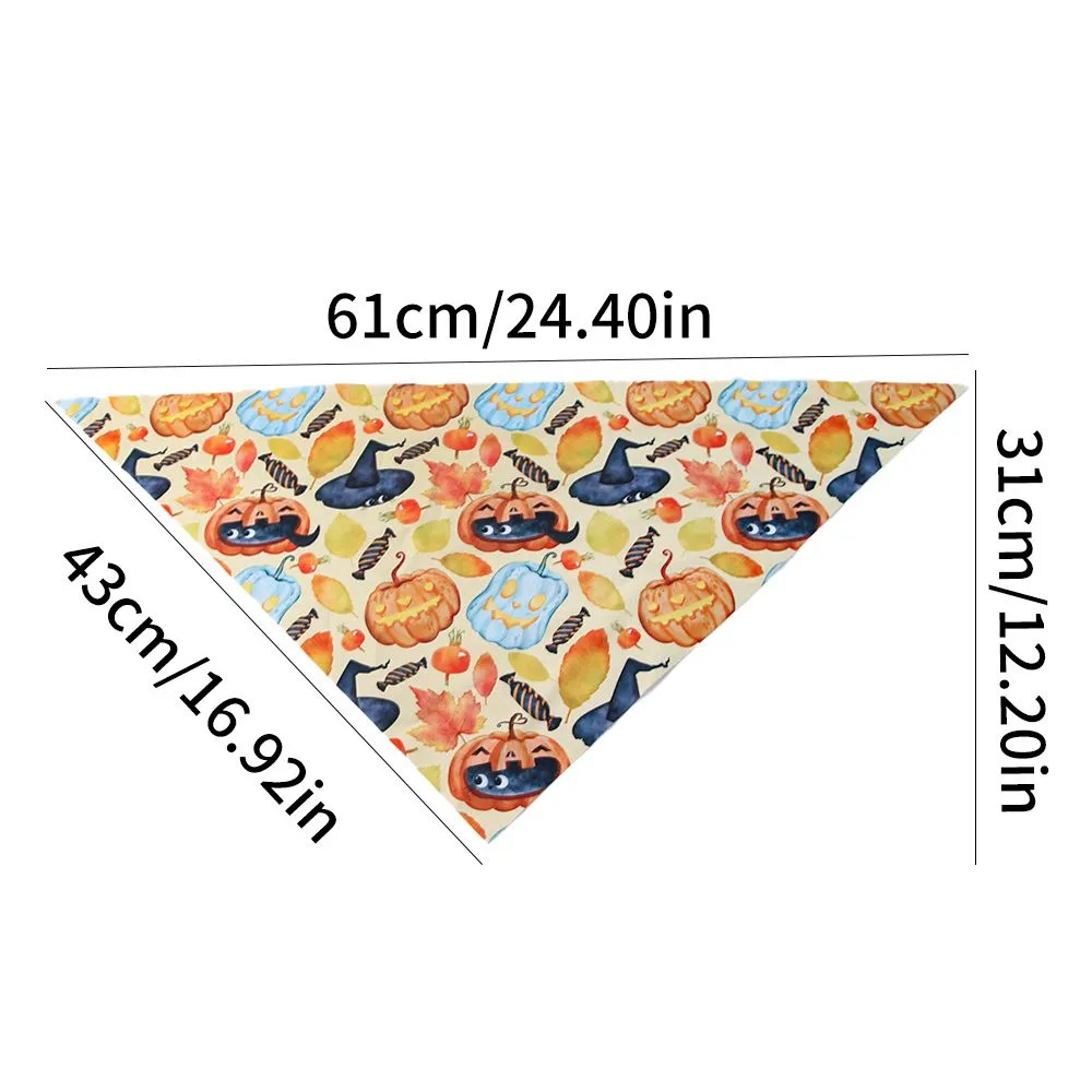 Halloween Pet Bandana Triangle Bib Scarf for Cats & Dogs
