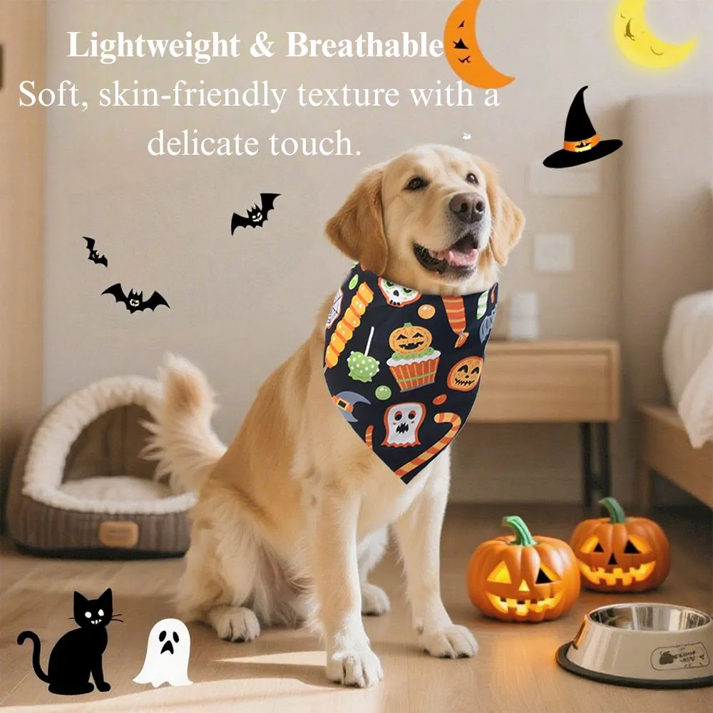 Halloween Pet Bandana Triangle Bib Scarf for Cats & Dogs