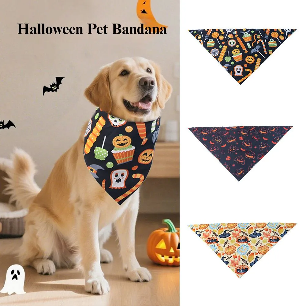 Halloween Pet Bandana Triangle Bib Scarf for Cats & Dogs