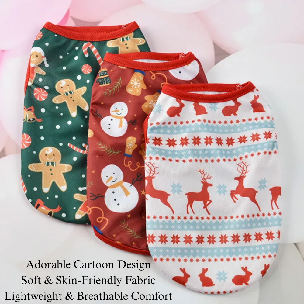 festive cartoon pet vest
