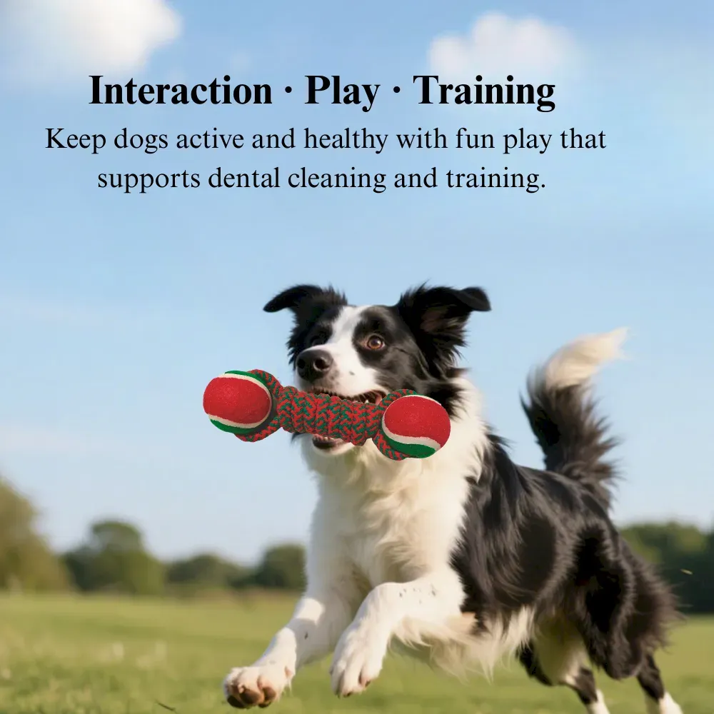 durable rope dumbbell toy