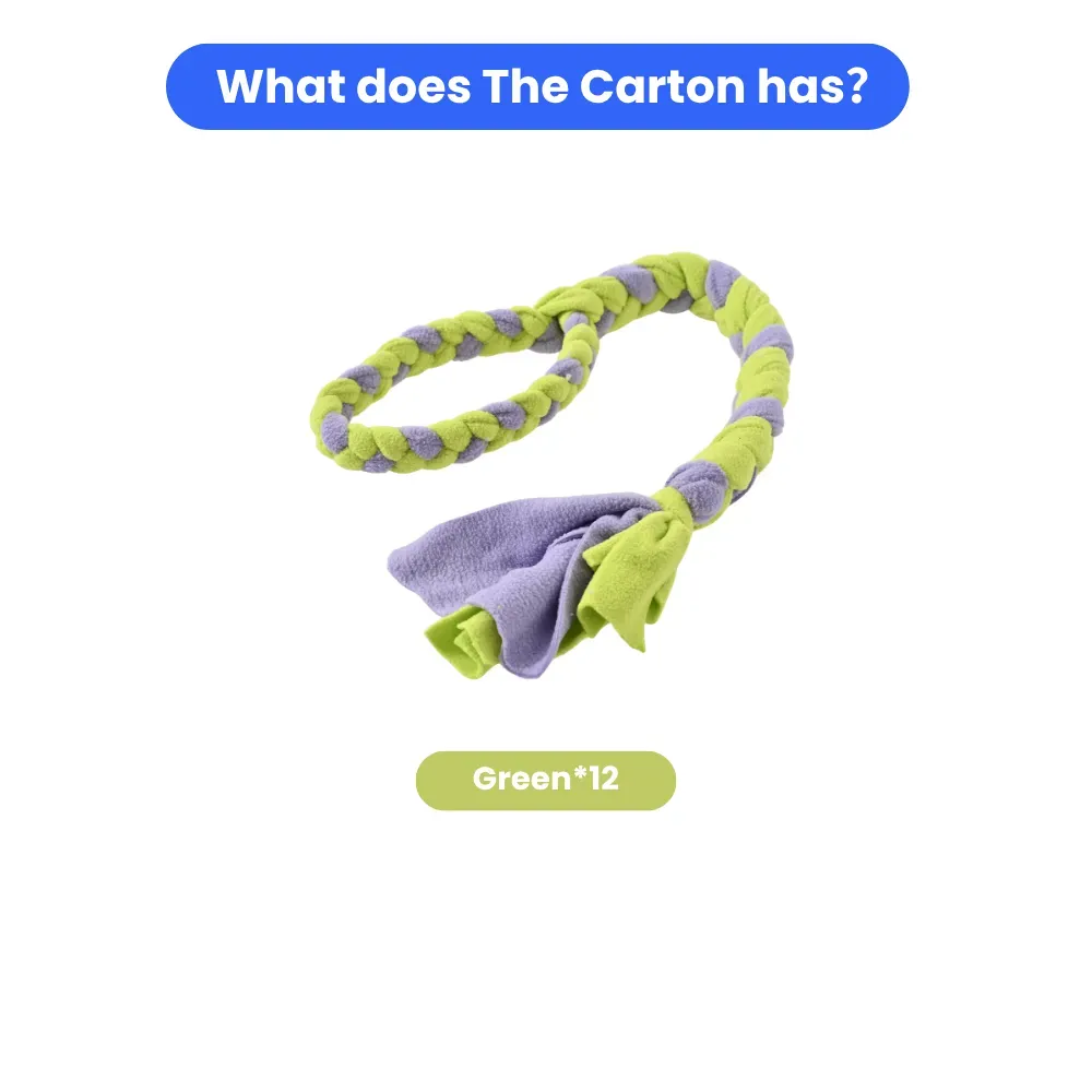 Woven Plush Rope Dog Toy Color