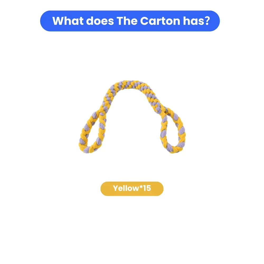 Double Handle Pet Dog Rope Toy color