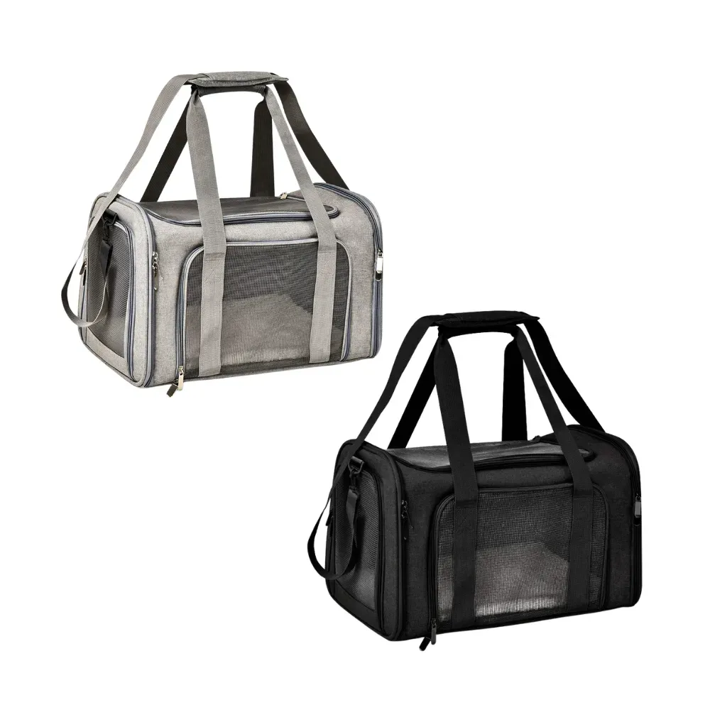 Big Capacity Foldable Pet Carrier Bag with Nylon Mesh_7