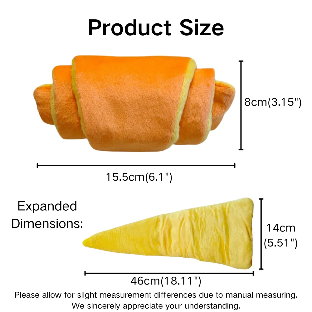 Crinkle Paper Expandable Bread Dog Toy with Snack Pocket2